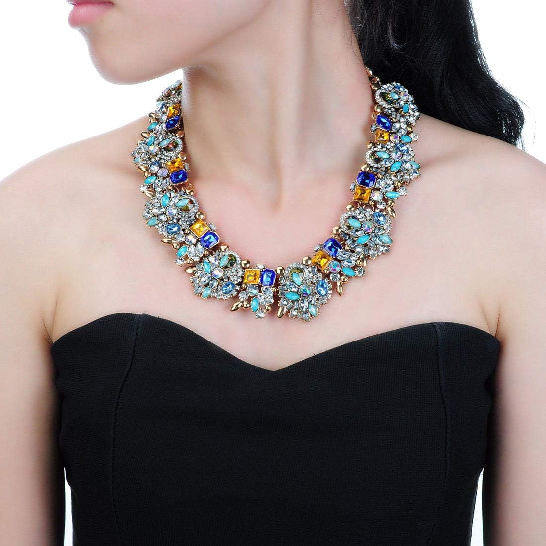 Multi-Colour Rhinestone Necklace Set